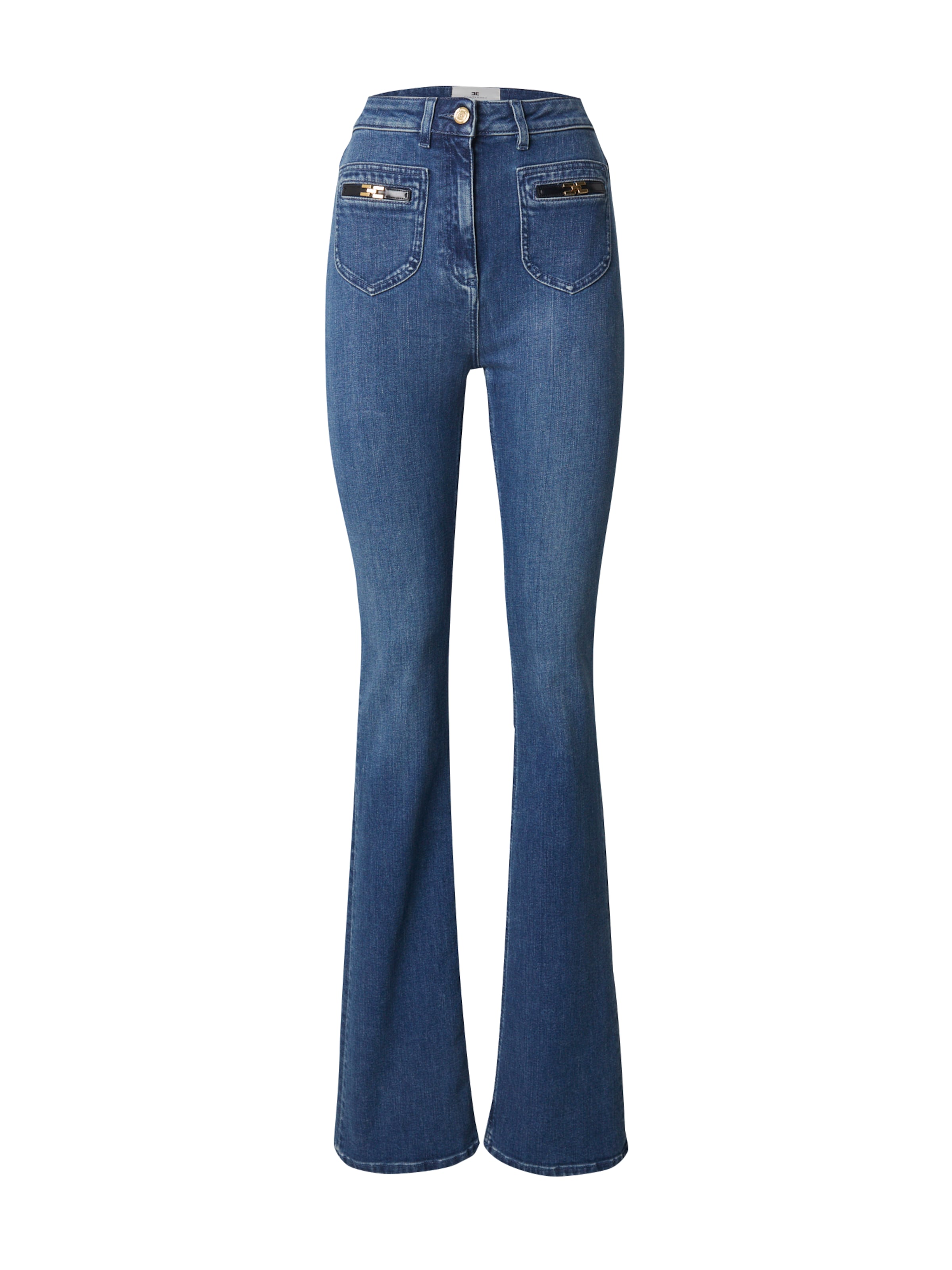 Elisabetta Franchi Flared Jeans in Blue: front