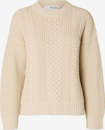 SELECTED FEMME Sweater 'Brianne' in Beige: front