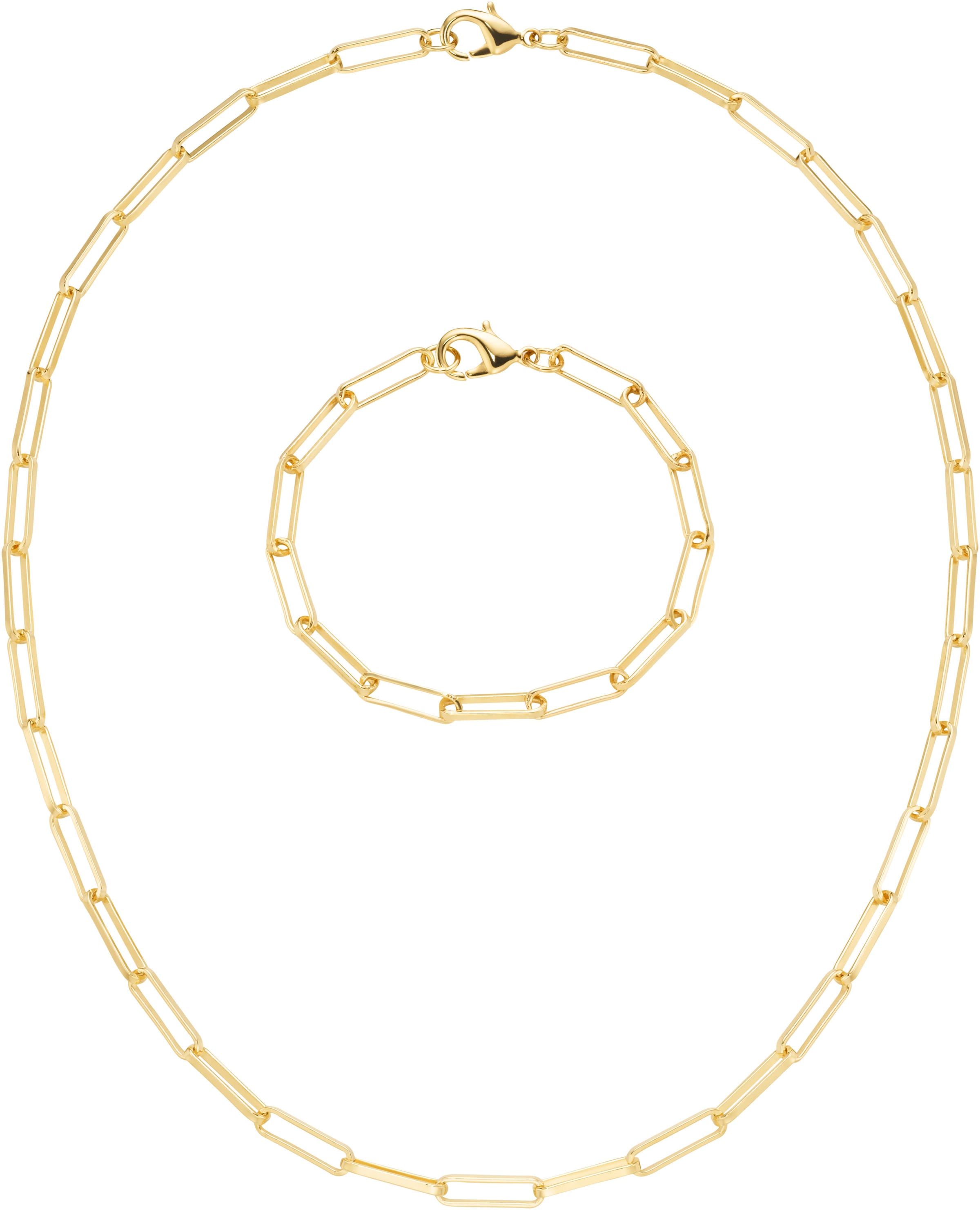 FIRETTI Jewelry Set in Gold: front