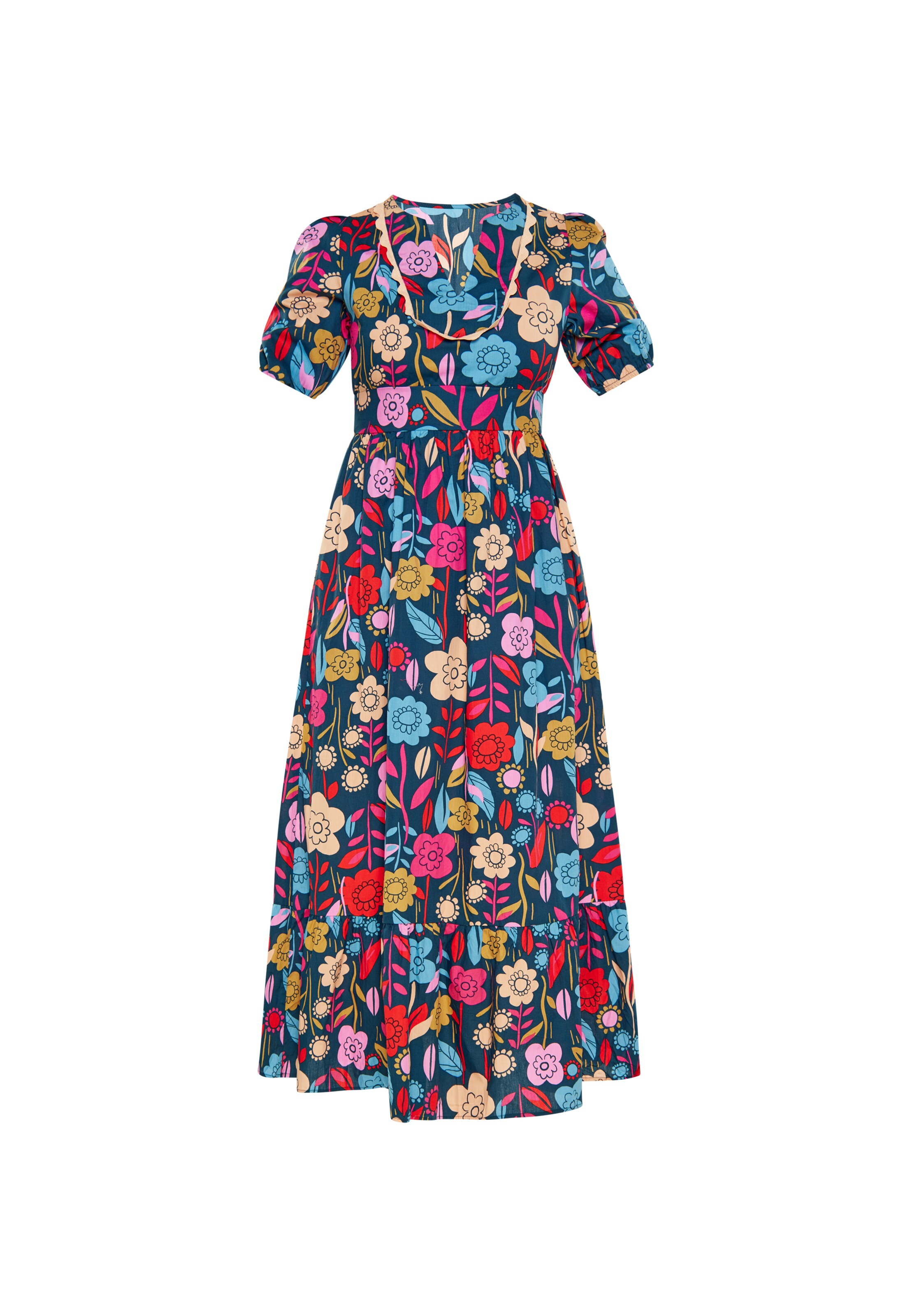 FELIPA Kleit mariinsinine / heleoranž / heleroosa / punane, Tootevaade