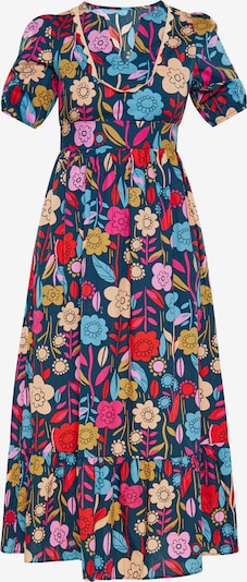Suknelė iš FELIPA, spalva – tamsiai mėlyna jūros spalva / šviesiai oranžinė / šviesiai rožinė / raudona, Prekių apžvalga