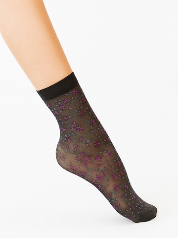 Lycille Socks in Black: front