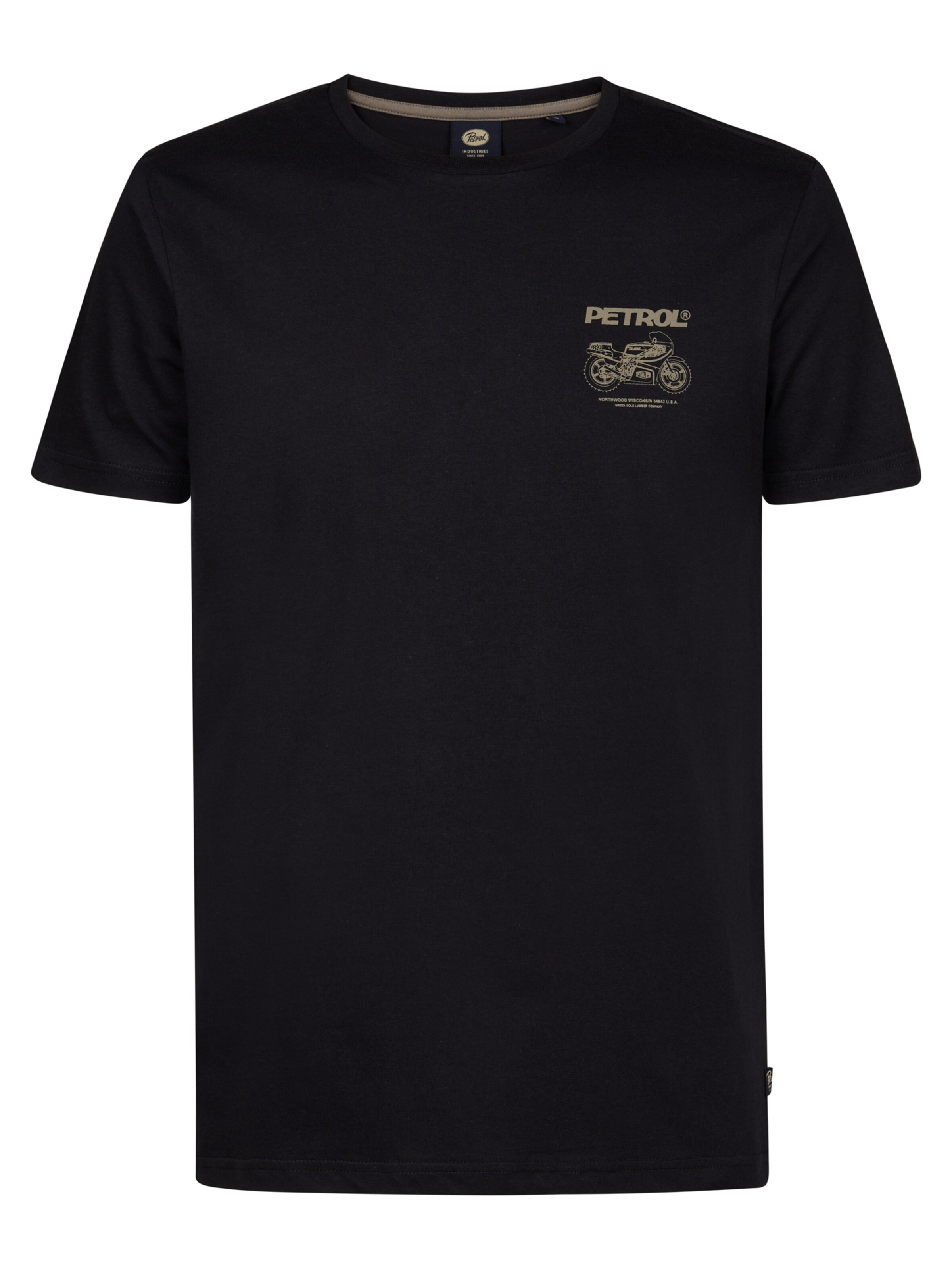 T-Shirt Petrol Industries en noir : devant