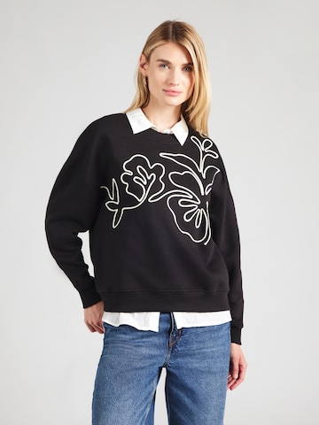JDY Sweatshirt 'JDYCanoa' in Black: front