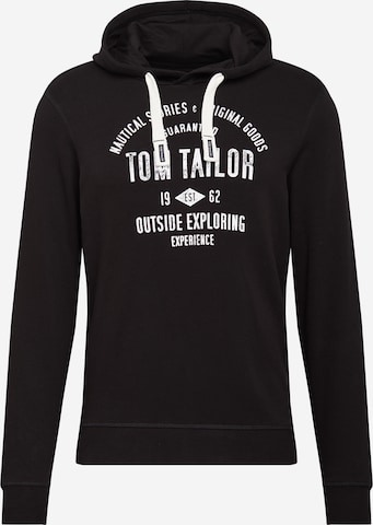 TOM TAILOR Sweatshirt in Black: front