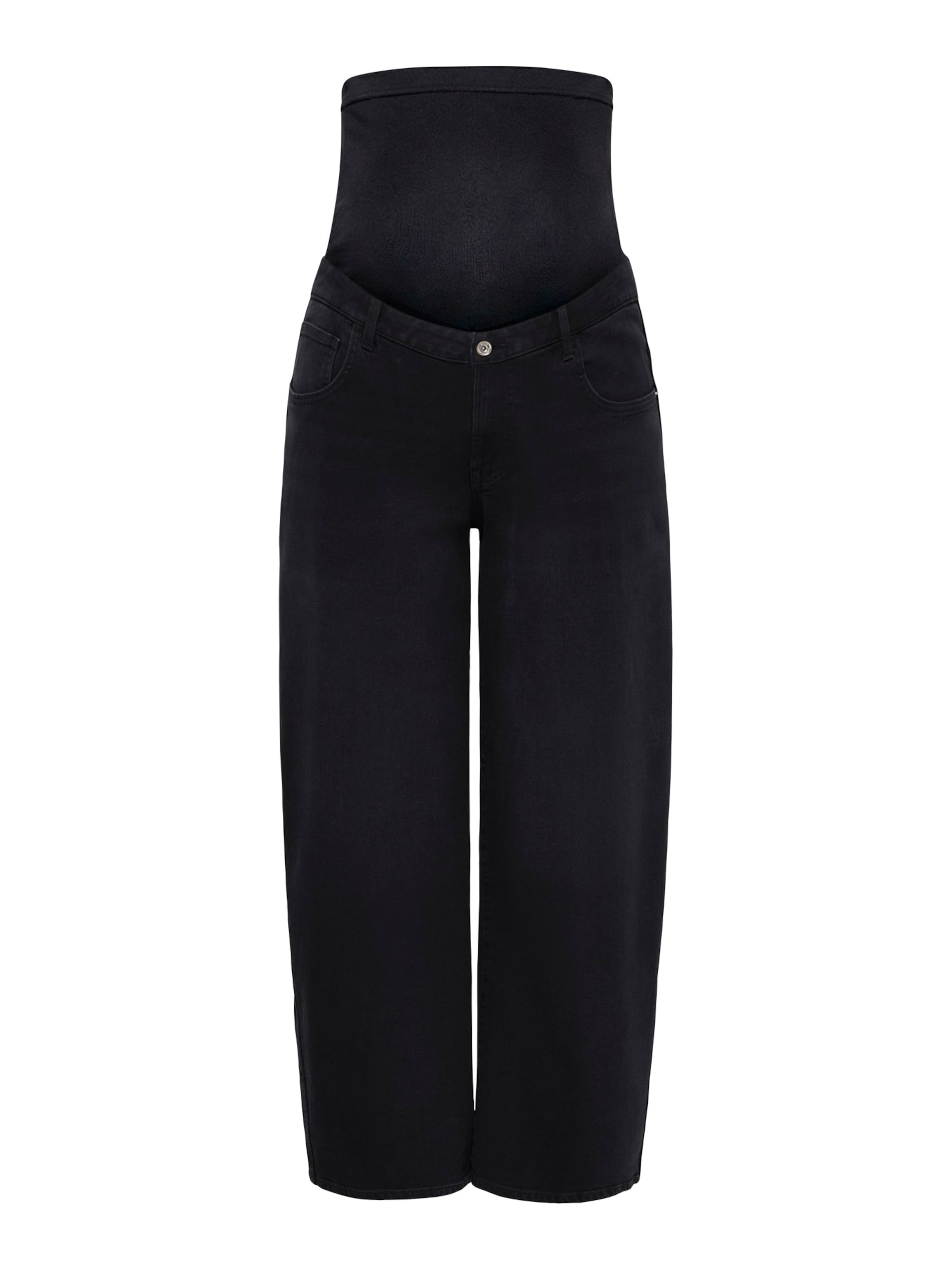 Only Maternity - Vaquero 'OLMSNOW' en negro: frente
