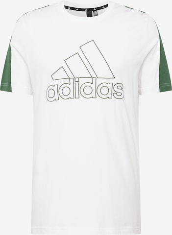 ADIDAS SPORTSWEAR Performance shirt 'Future Icons Embroidered Badge Of Sport' in White: front