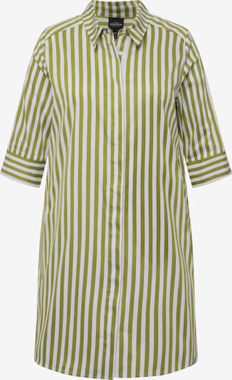 Ulla Popken Bluse in oliv / weiß, Produktansicht