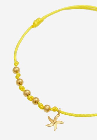 ELLI Armband Seestern, Textil-Armband in Gelb