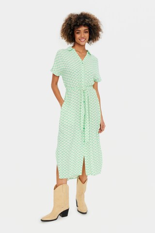 SAINT TROPEZ - Vestido camisero 'Blanca' en verde
