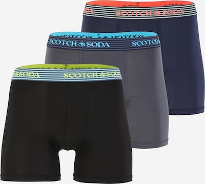 SCOTCH & SODA Bokserishortsit koossa S värissä laivastonsininen / taivaansininen / tummanharmaa / musta, Tuotenäkymä