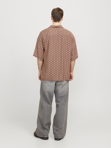 JACK & JONES Comfort fit Overhemd in Bruin