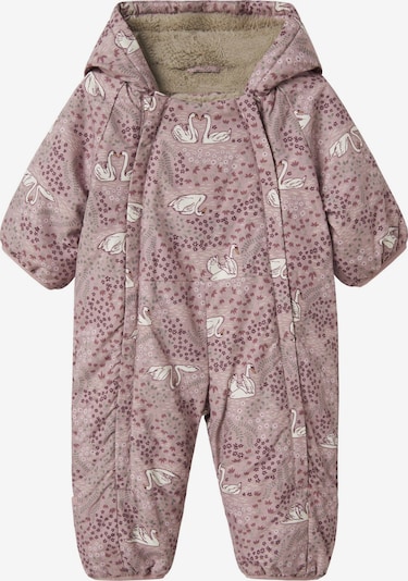 NAME IT Toiminnallinen puku 'NBFSNOW05' värissä harmaa / viininpunainen / malva / valkoinen, Tuotenäkymä