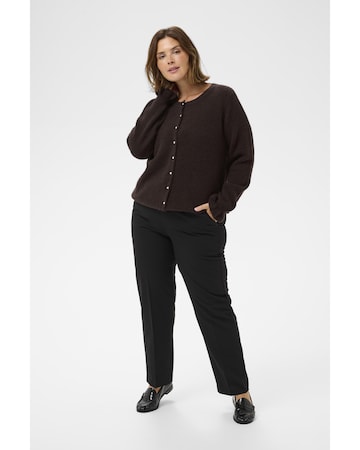 KAFFE CURVE Knit cardigan 'KCcirsten' in Brown