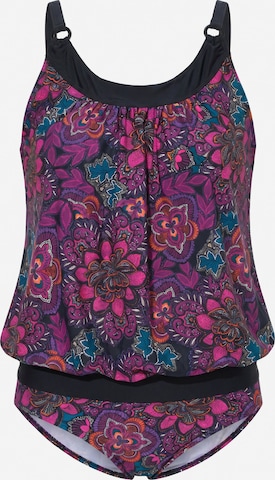 Ulla Popken Bralette Tankini in Black: front