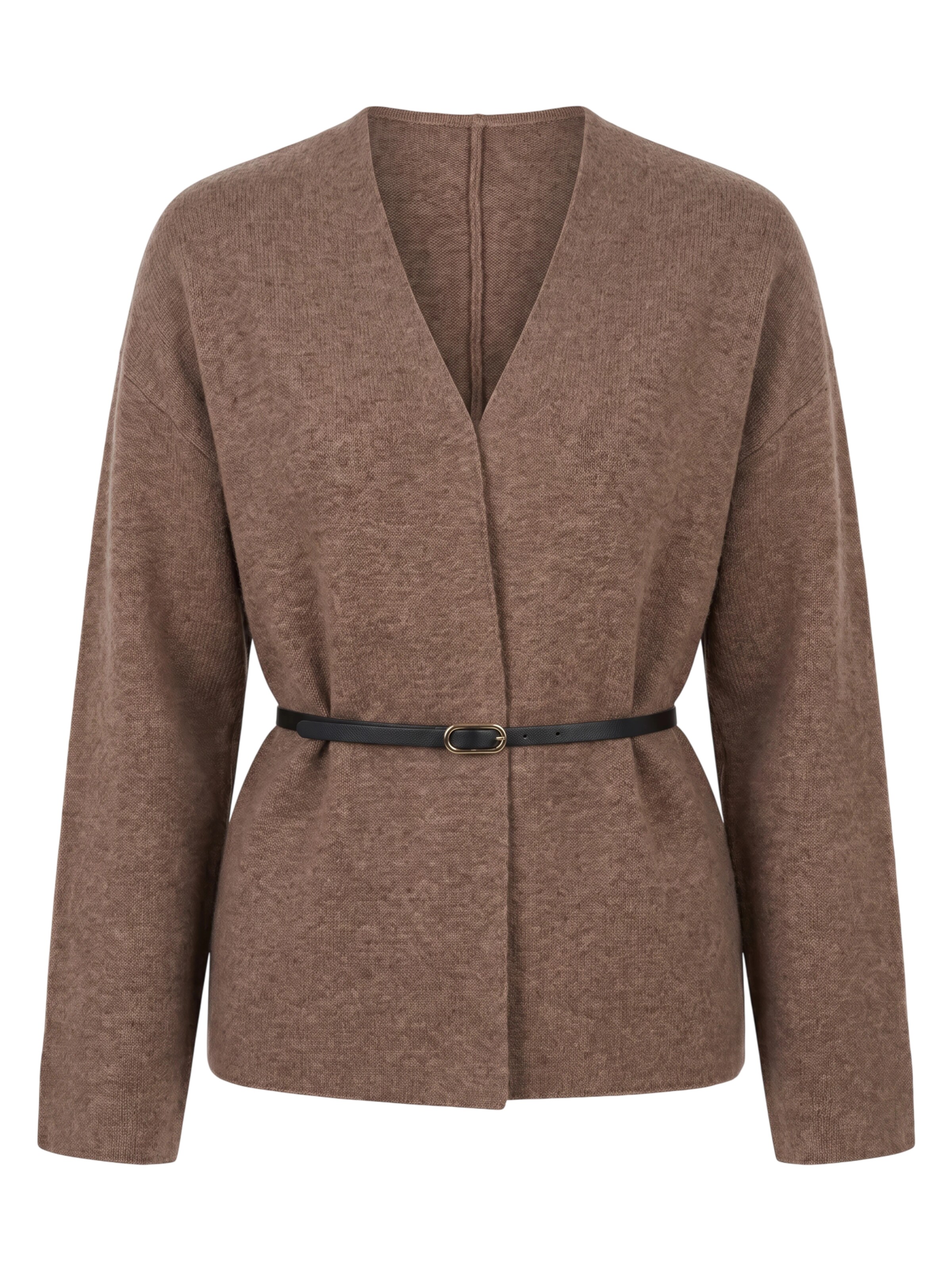 ABOUT YOU Strickjacke 'Leyla' in Braun: Vorderseite