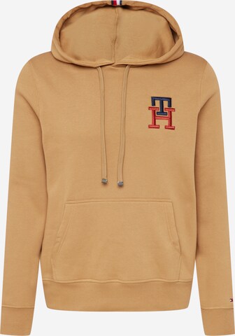 Sweat-shirt TOMMY HILFIGER en beige : devant