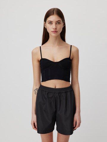 LeGer by Lena Gercke Knitted Top 'Celia' in Black: front