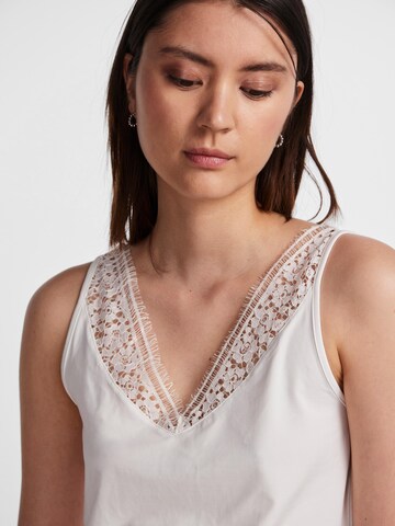 PIECES - Top 'LACY' en blanco