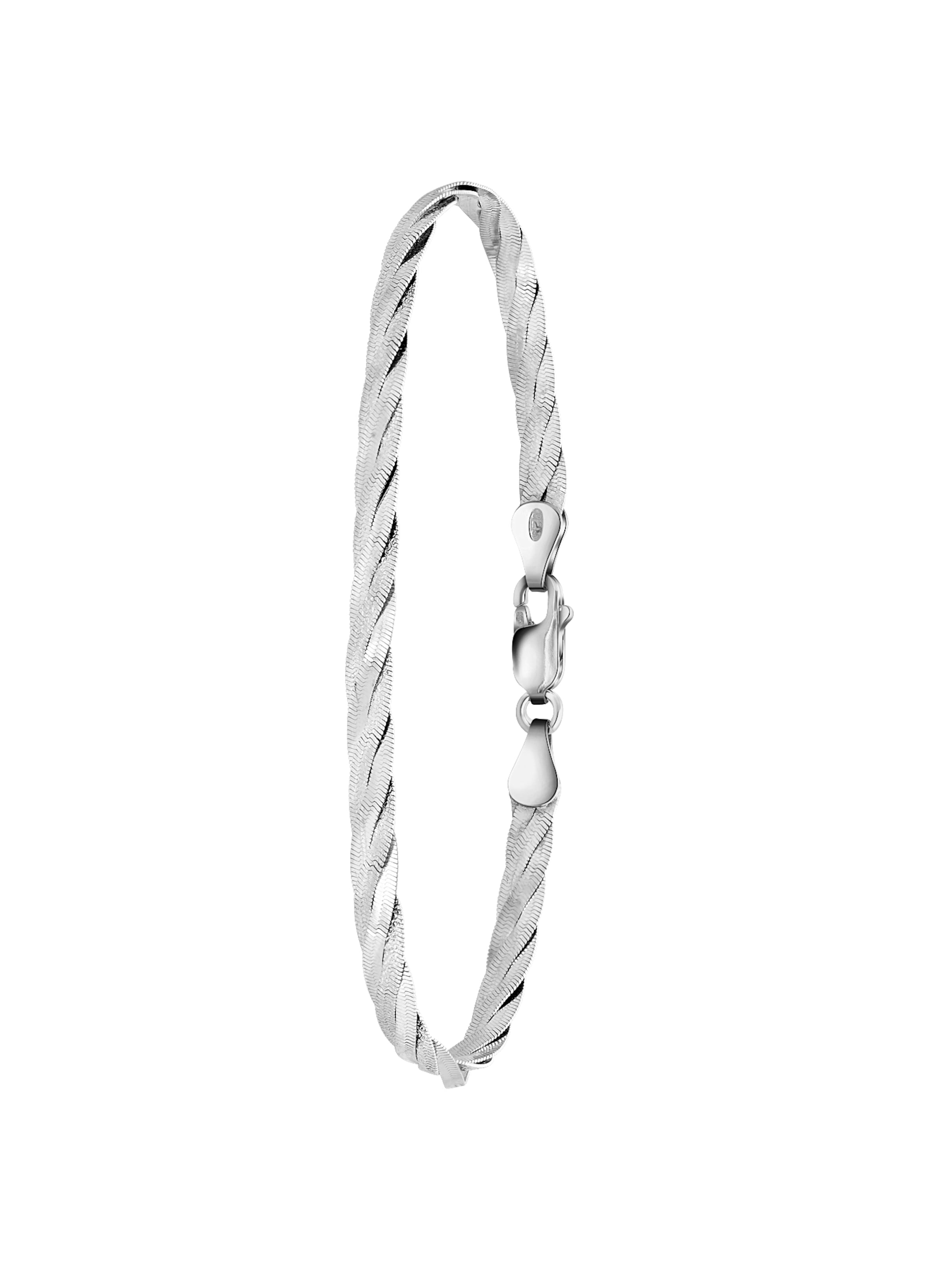 Lucardi Armband 'Basic' in Silber: Vorderseite