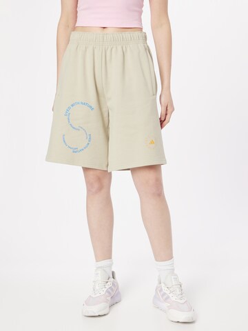 ADIDAS BY STELLA MCCARTNEY Loose fit Sports trousers in Beige: front