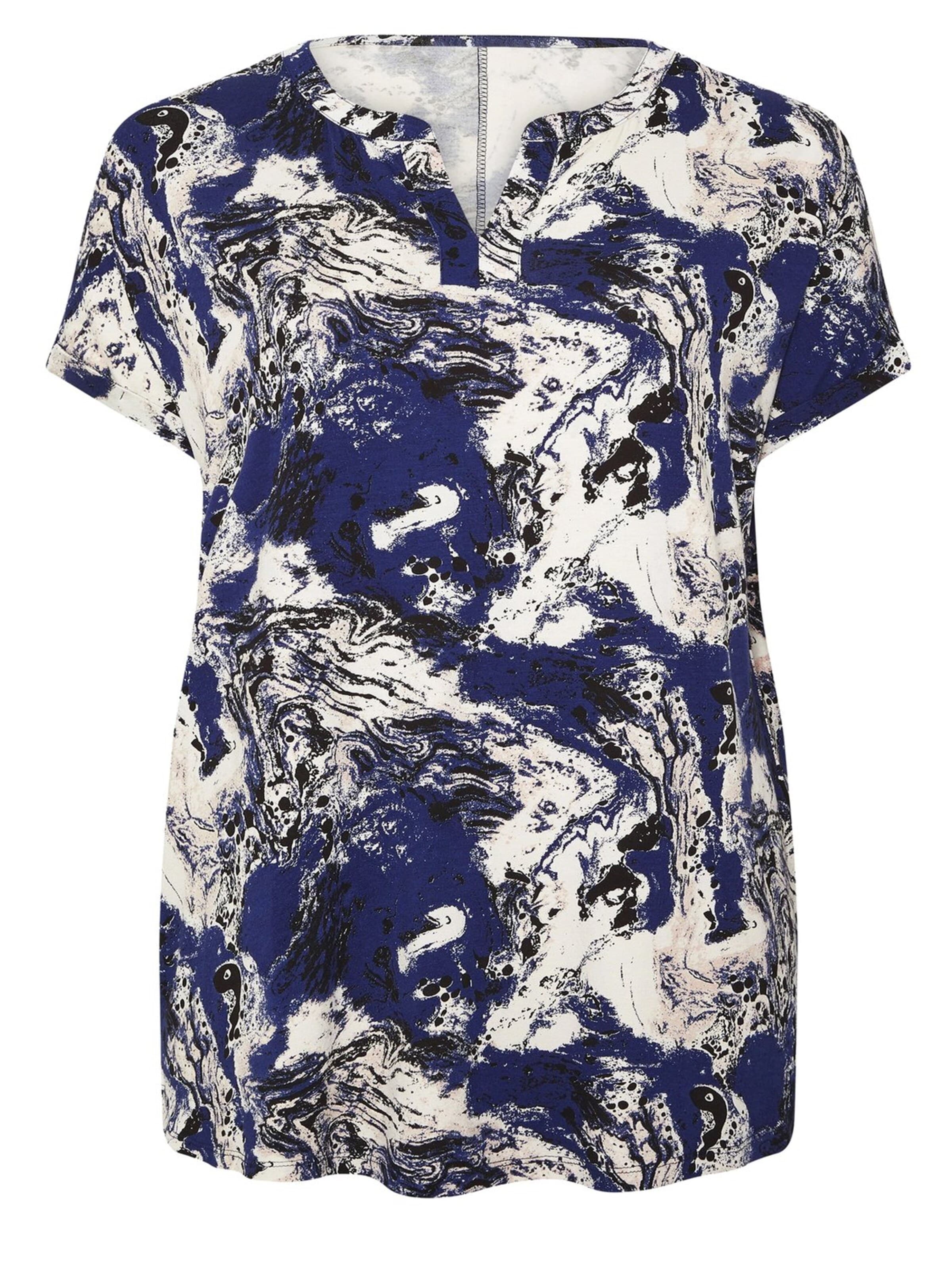 Shape Of You Bluse in Blau: Vorderseite