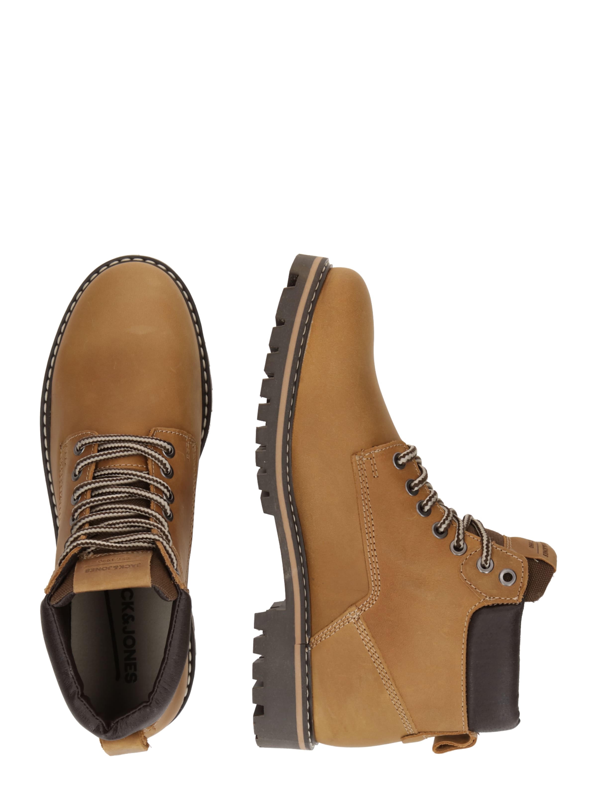 JACK & JONES Боти с връзки 'JFWQueensway' в жълто