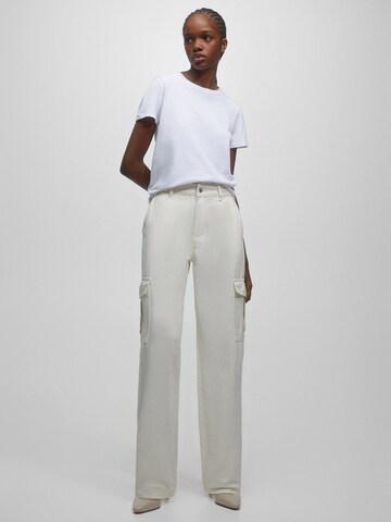 Pull&Bear Loose fit Cargo trousers in Grey: front