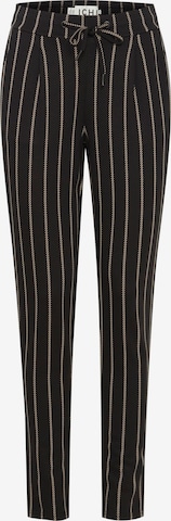 ICHI Skinny Trousers 'RUTI' in Black: front