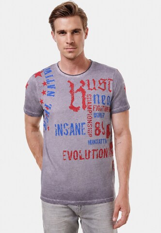 Rusty Neal Shirt in Grijs: voorkant