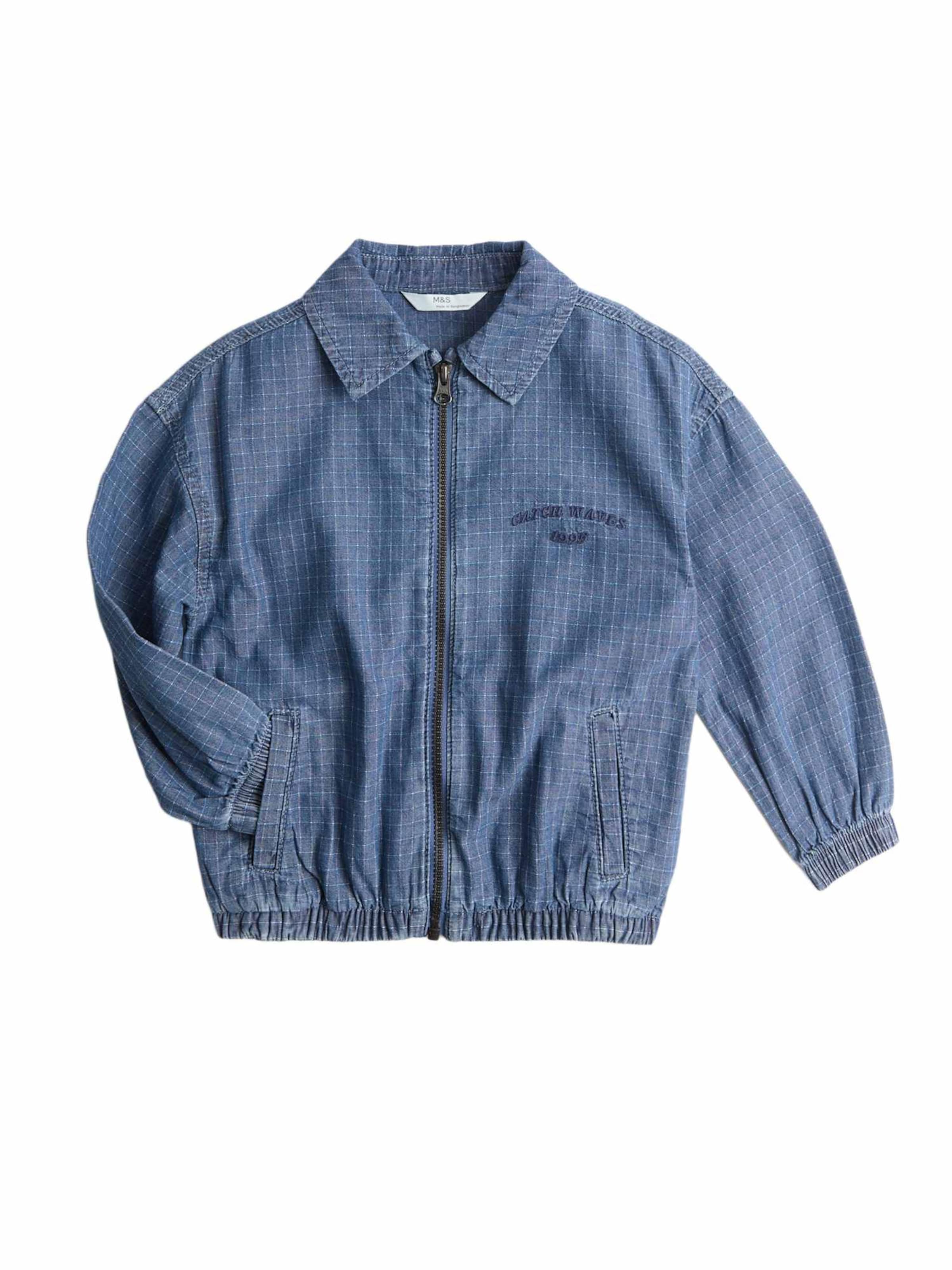 Marks & Spencer Tussenjas in Blauw: voorkant