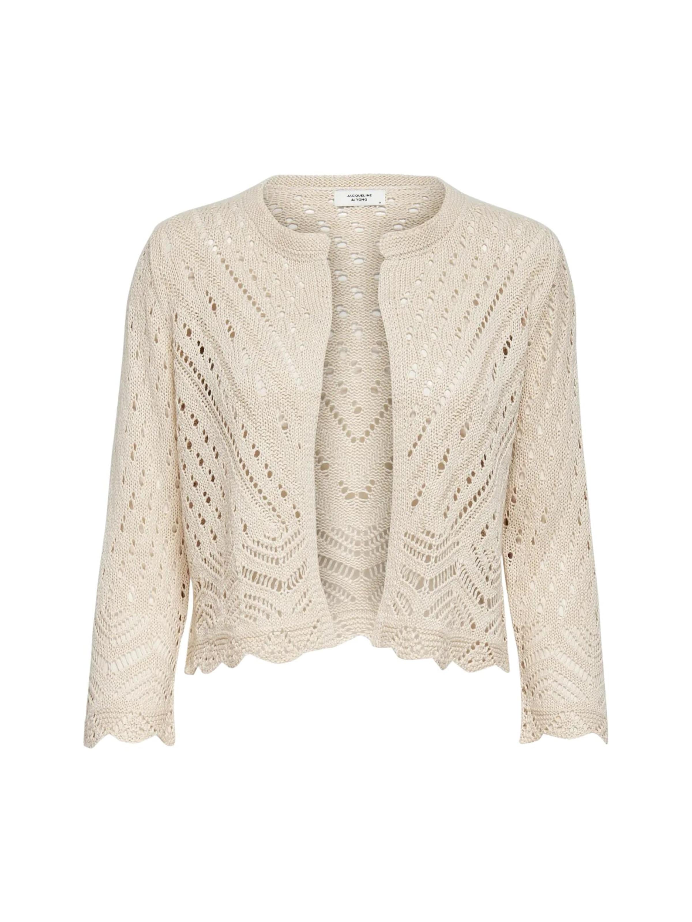 JDY Knit Cardigan 'JDY JDYSUN 3/4 CROPPED CARDIGAN KNT NOOS CARDIGAN' in Beige, Item view