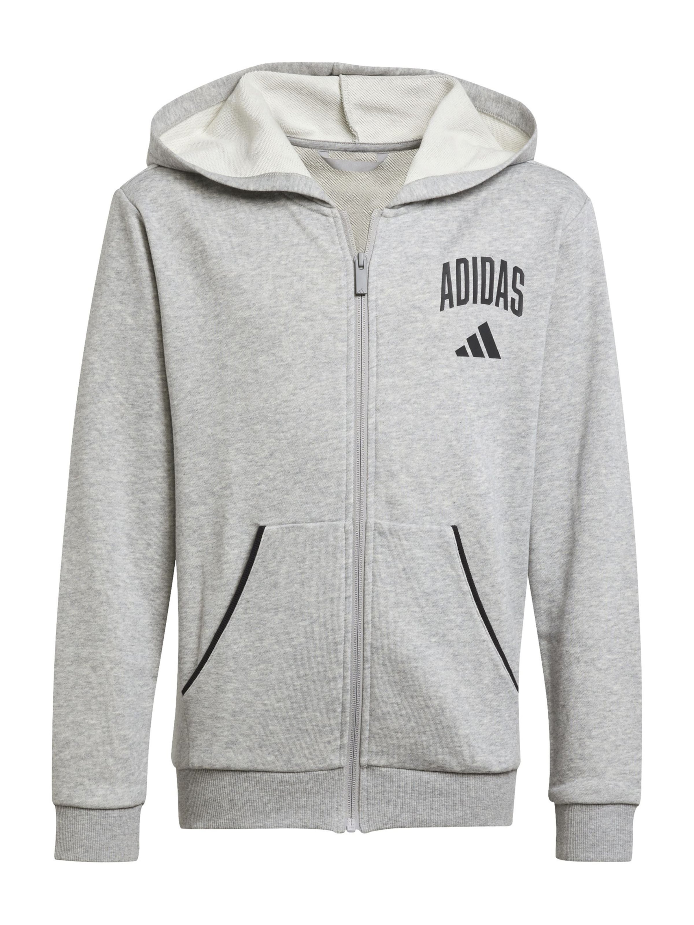 ADIDAS SPORTSWEAR - Sudadera con cremallera deportiva en gris: frente
