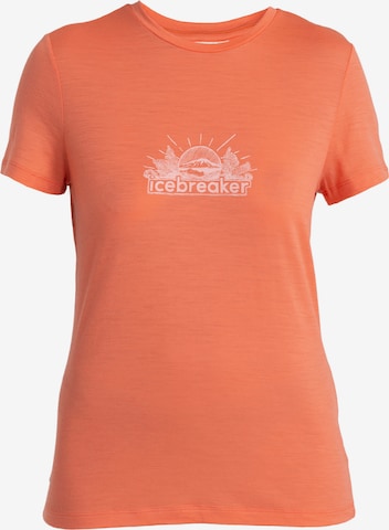 ICEBREAKER - Camisa funcionais 'Tech Lite III' em rosa: frente