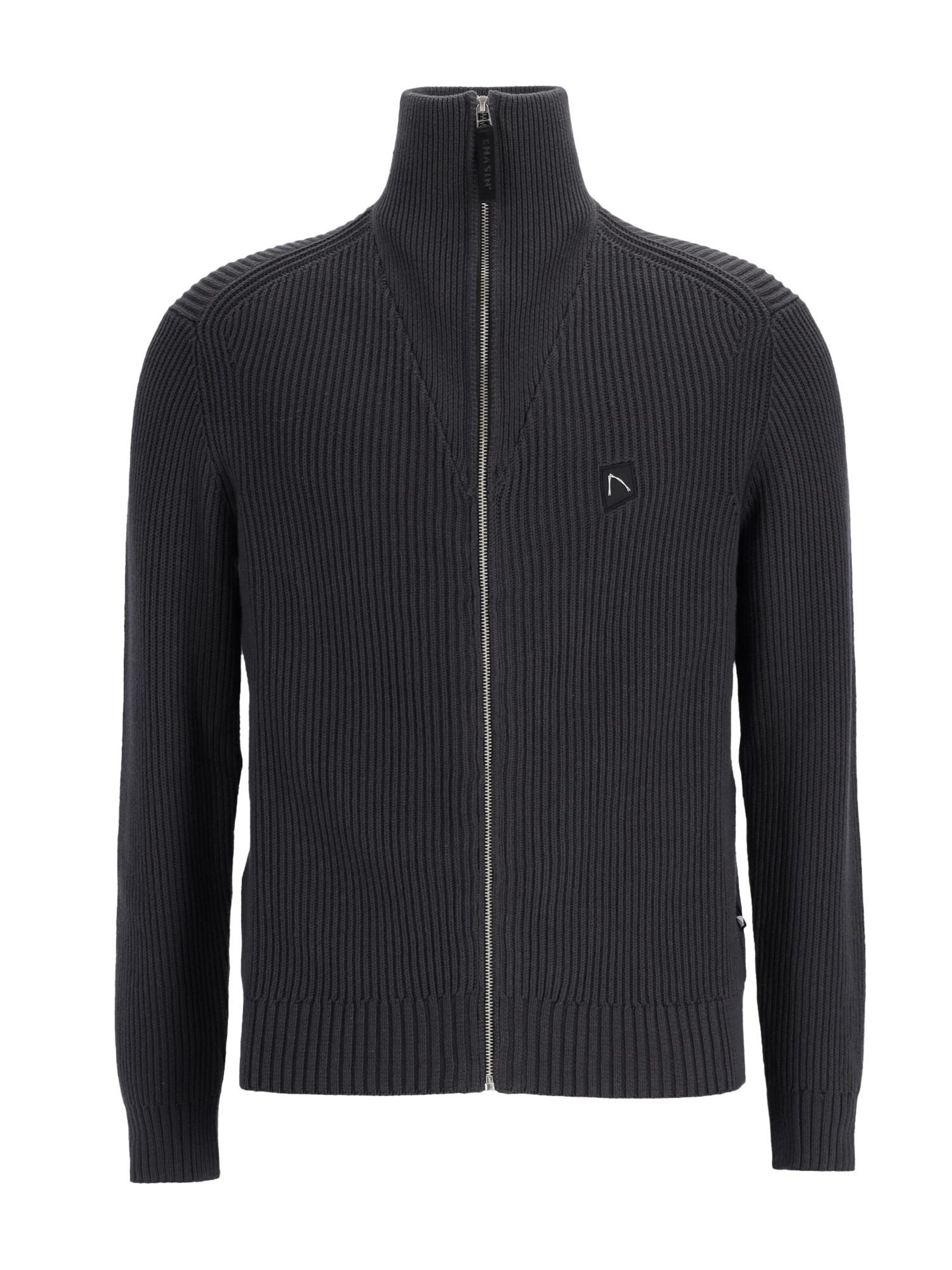 CHASIN' Knit cardigan ' Oliver' in Grey: front