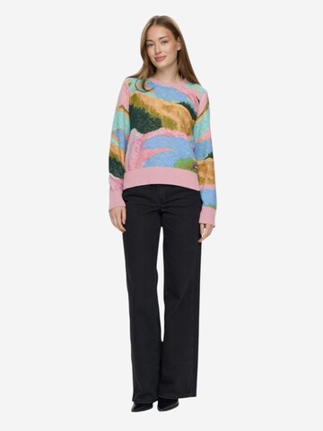 NÜMPH Langarm-Strickpullover in Mischfarben