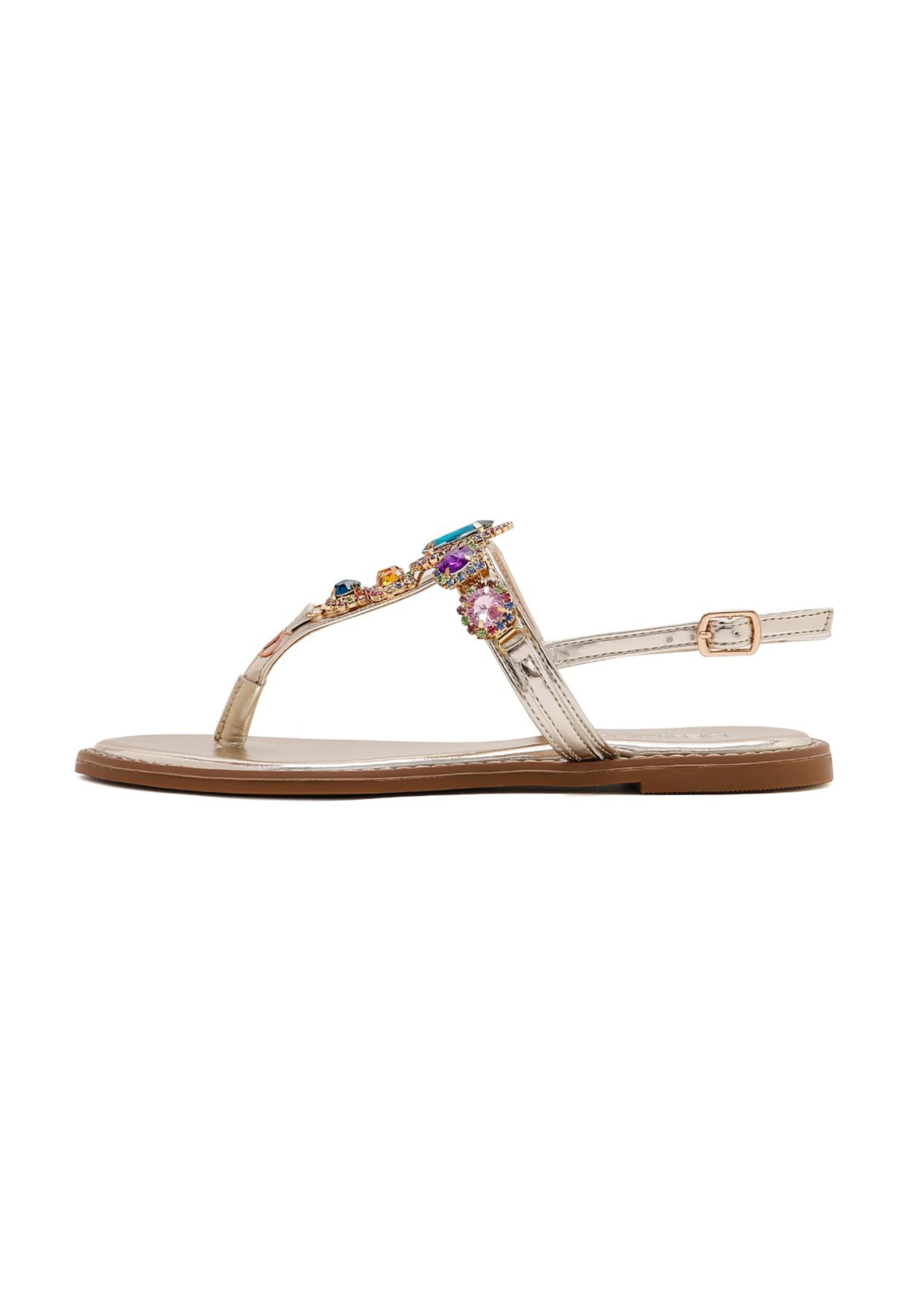 Derimod Strap Sandals in Gold: front