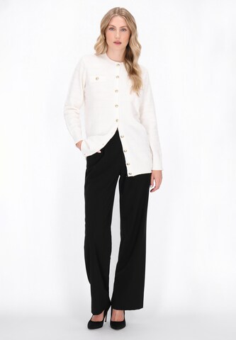 DreiMaster Klassik Πλεκτή ζακέτα 'Classic' σε λευκό