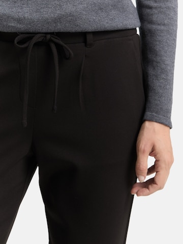 TOM TAILOR Regular Pleat-front trousers in Black