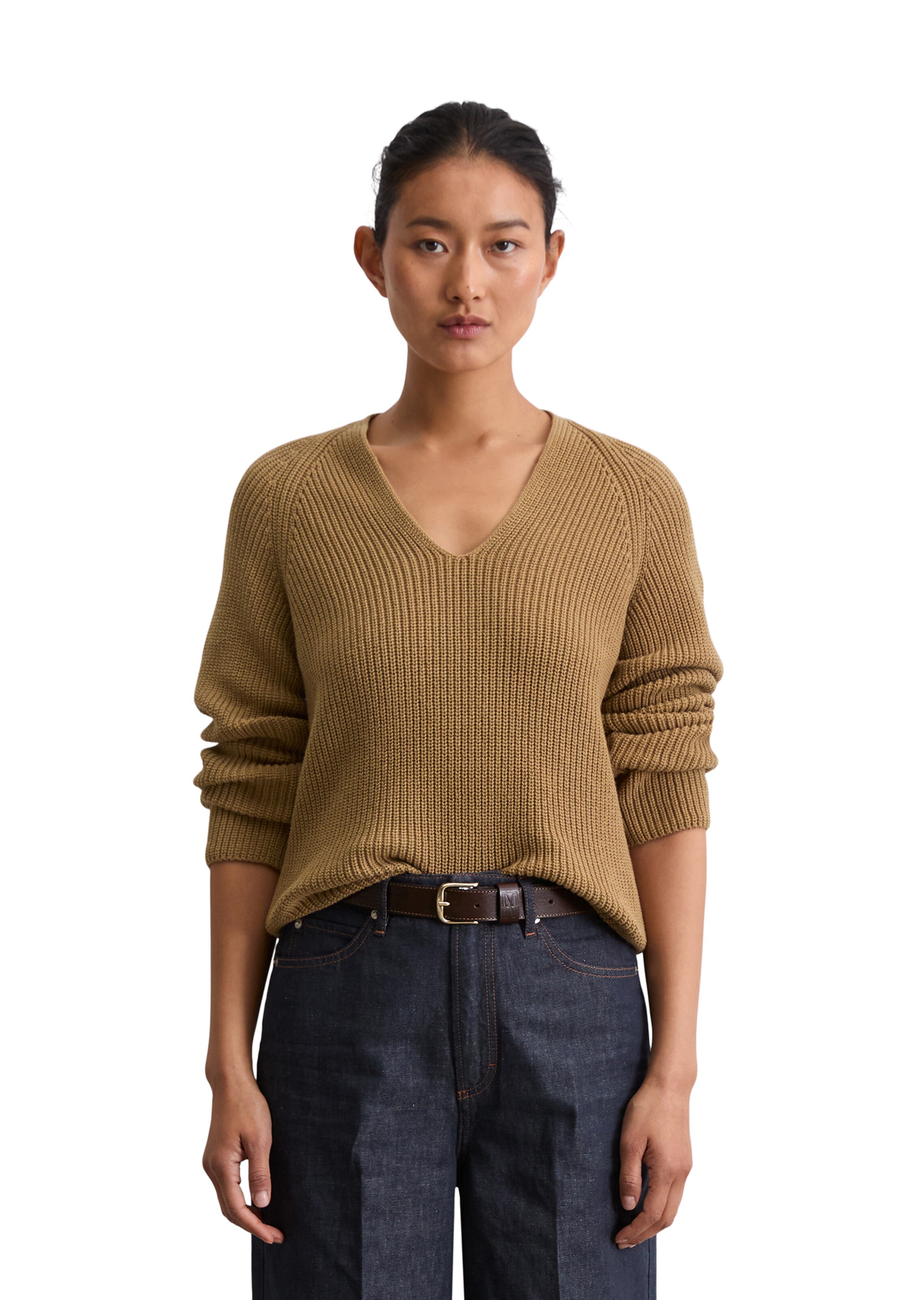 Pull-over Marc O'Polo en beige : devant
