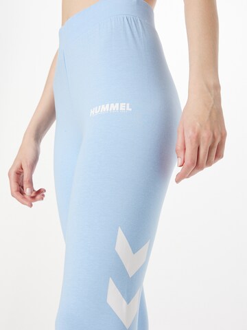 Hummel Skinny Sporthose in Blau