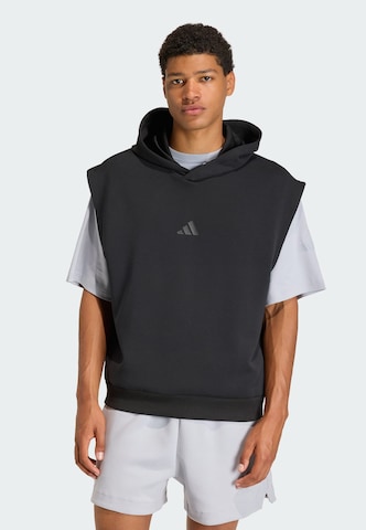 Felpa sportiva 'Soft Lux' di ADIDAS SPORTSWEAR in nero: frontale