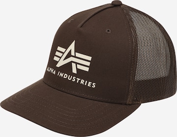 Casquette ALPHA INDUSTRIES en marron : devant