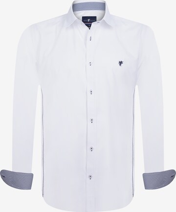 DENIM CULTURE Button Up Shirt 'Jaxon' in White: front