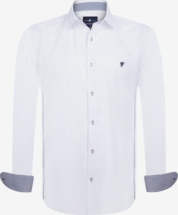 DENIM CULTURE Regular fit Button Up Shirt 'Jaxon' in White: front