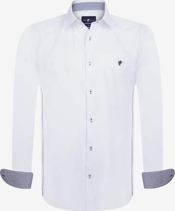 Chemise 'Jaxon' DENIM CULTURE en blanc : devant