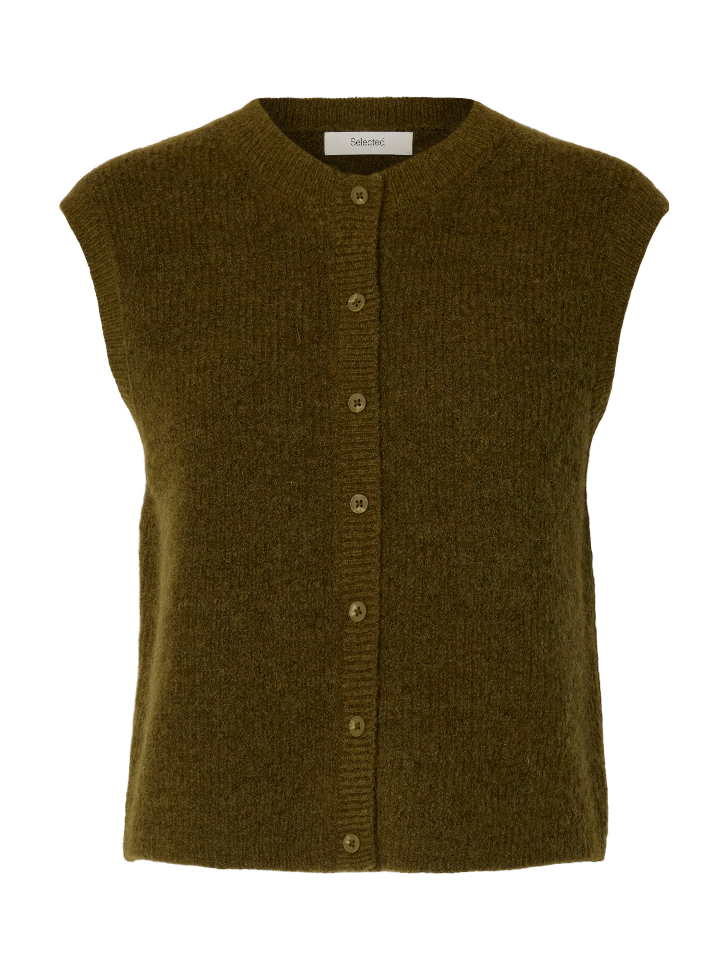 SELECTED Strikvest 'SLFLulu' i grøn: forside