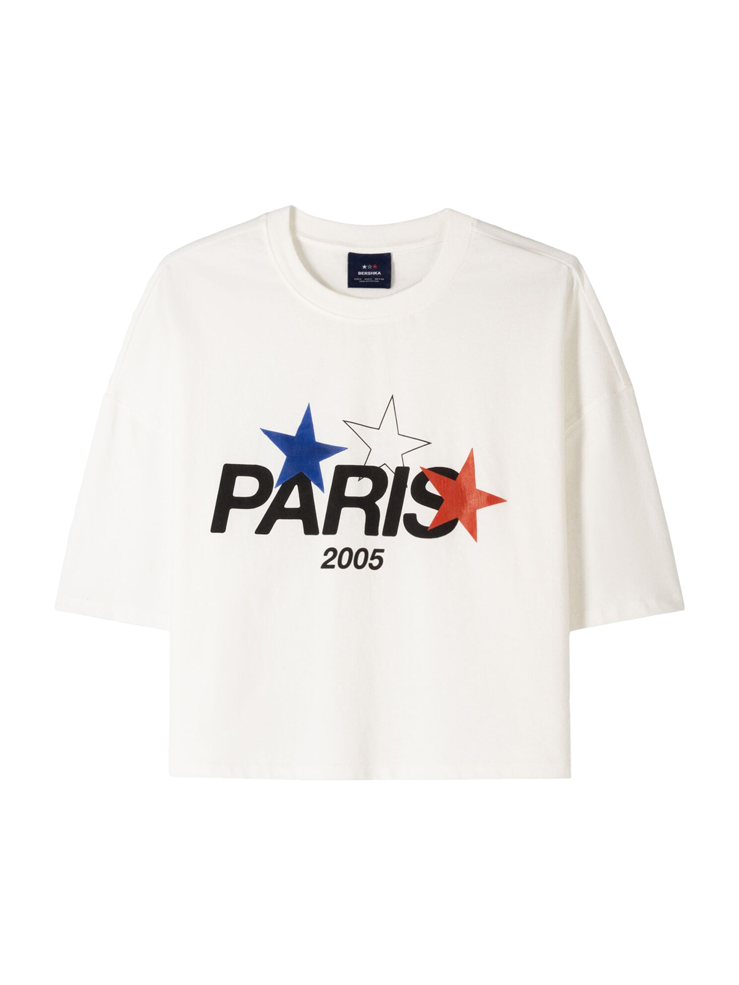 T-shirt Bershka en blanc : devant