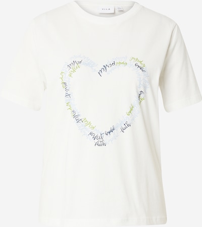 VILA T-Shirt 'SYBIL' in hellblau / dunkelblau / grün / weiß, Produktansicht