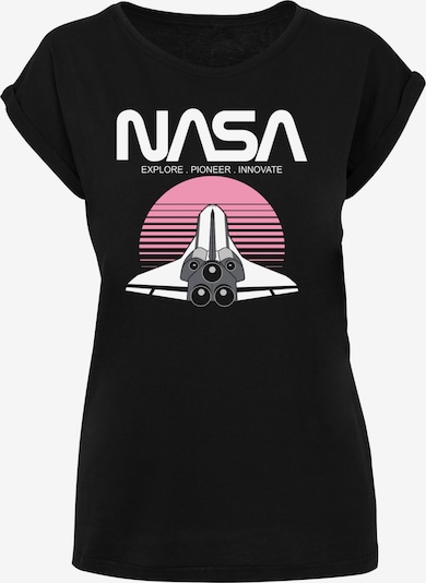 F4NT4STIC Shirt 'NASA Space Shuttle Sunset' in de kleur Donkergrijs / Lichtroze / Zwart / Wit, Productweergave